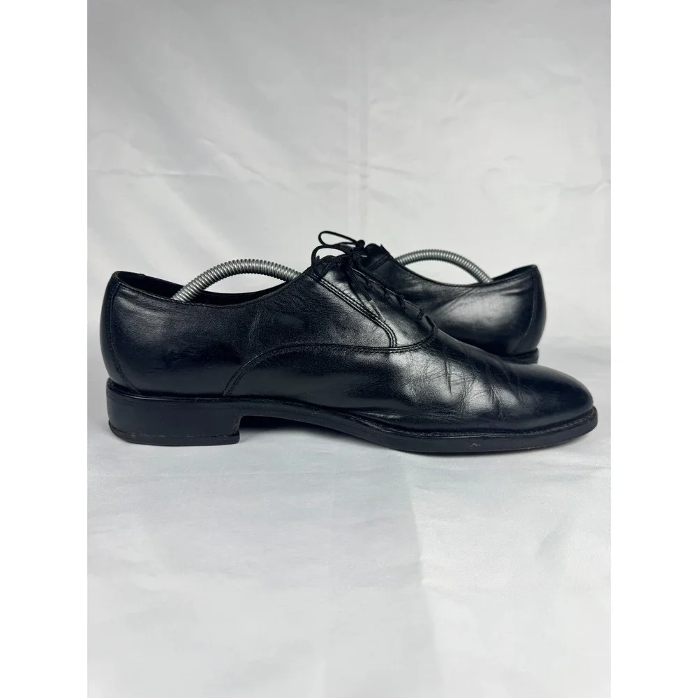 Cole Haan Madison C10243 Mens 10.5 M Oxford Black Plain Toe Lace Up Dress Shoes